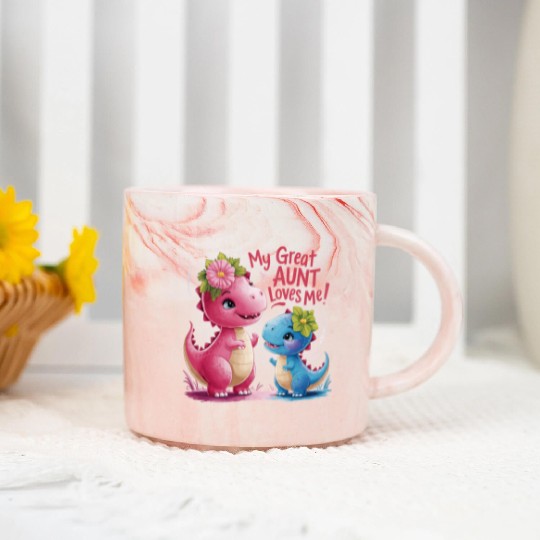 My Great Aunt Loves Me Marble Mugs