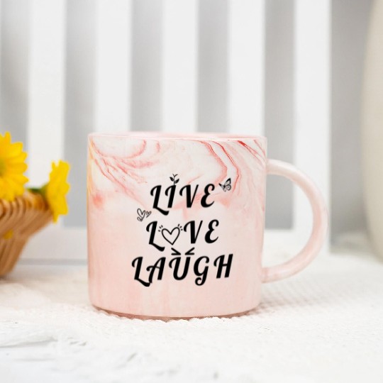 LIVE LOVE LAUGH Marble Mugs