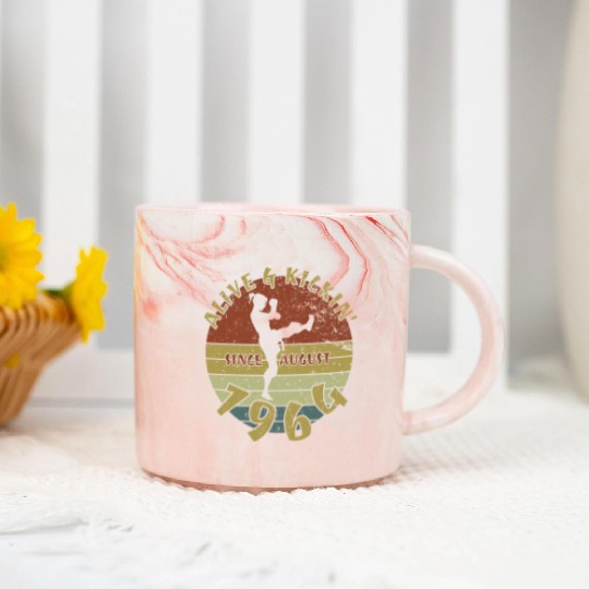 60th birthday Alive and kickin since 08/1964 Marble Mugs