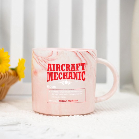 Aircraft Mechanic Definition Airplane Aircraft Marble Mugs