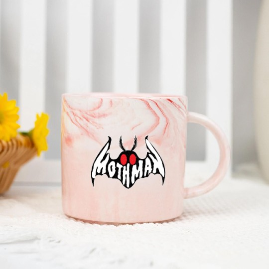 Mothman Monster Creepy Cryptid Marble Mugs