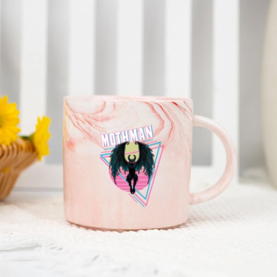 Mothman Retro Vintage Monster Creepy Cryptid Marble Mugs