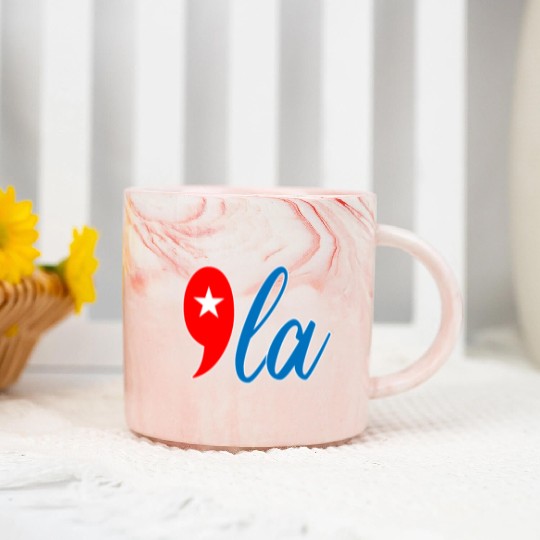 Comma La Kamala Harris Democrats Marble Mugs