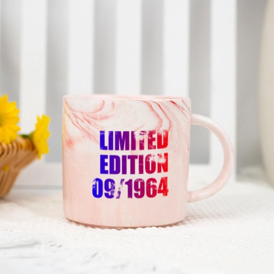 60th birthday Limited Edition 09/1964 Marble Mugs