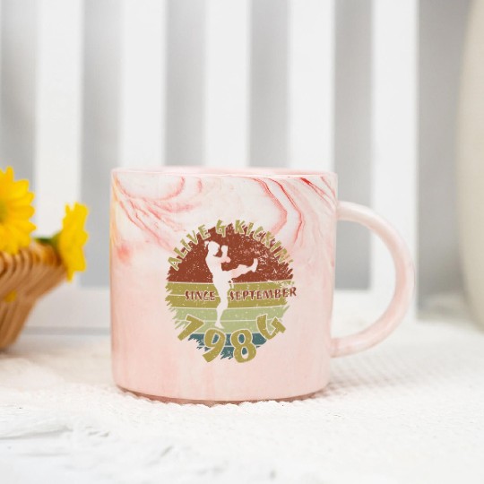 40th birthday Alive and kickin since 09/1984 Marble Mugs