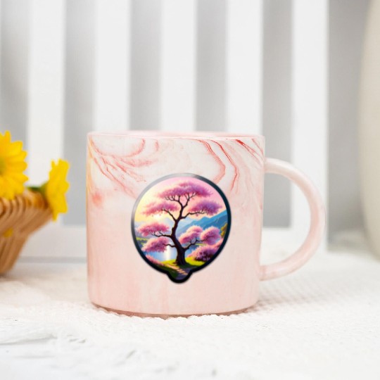 Blooming Cherry Blossom by Riverbank Marble Mugs