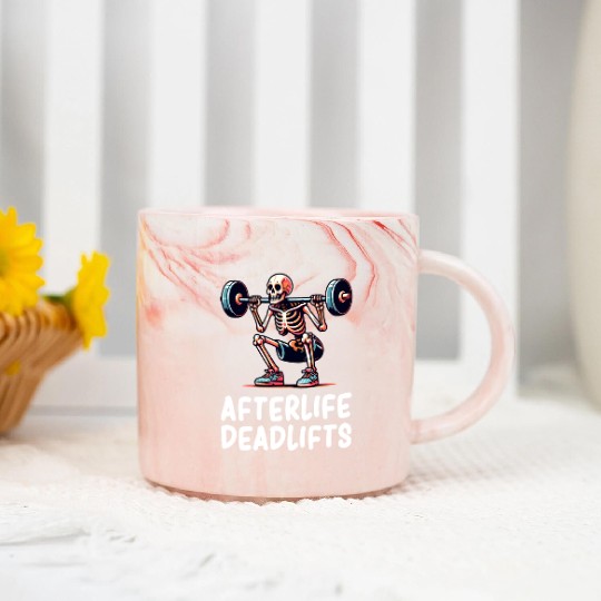 Skeleton - Skeleton Workout - Skeleton Fitness Marble Mugs