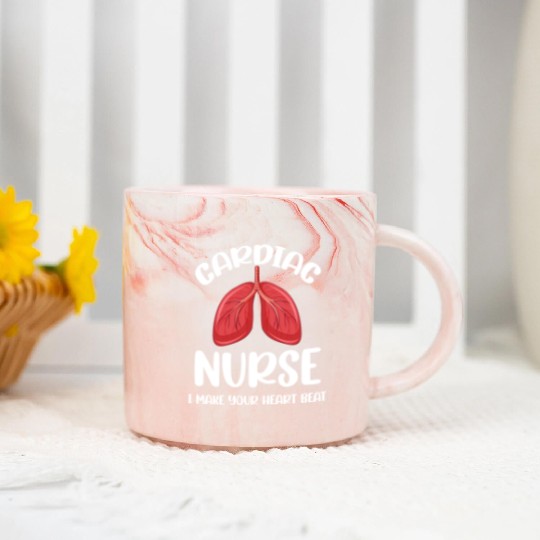 Cardiac Nurse I Make Your Heart Beat Funny Marble Mugs