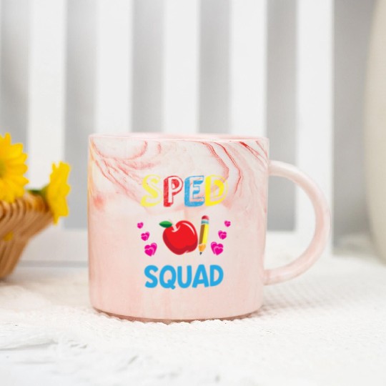 Sped Teacher special education teacher quad Marble Mugs