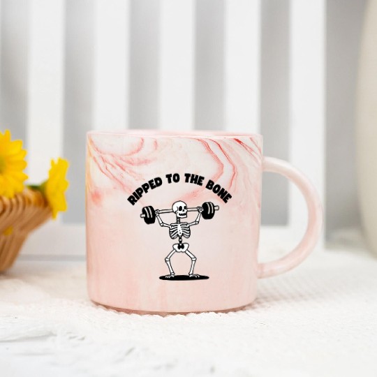 Ripped to the Bone Marble Mugs