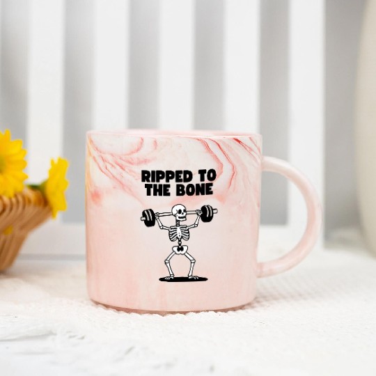 Ripped to the Bone Marble Mugs