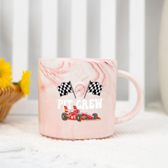 Pit Crew Racing Car Lover Marble Mugs