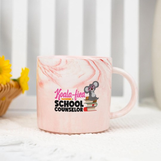 School Counselor Koala Koala-Fied Marble Mugs