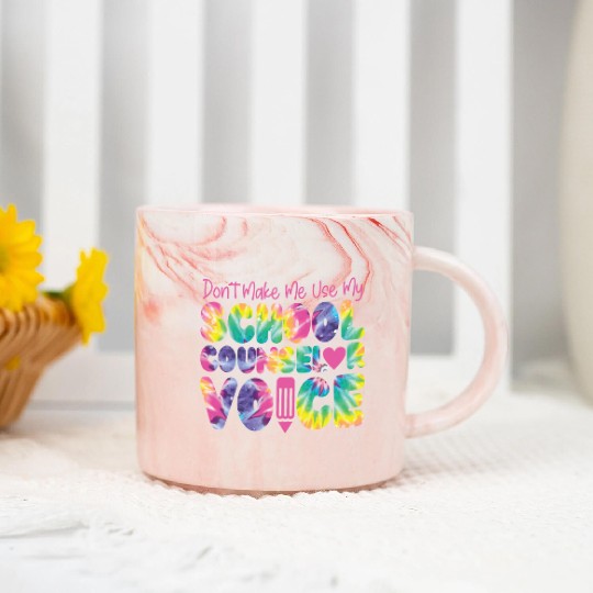 School Counselor Tie Dye Don't Marble Mugs