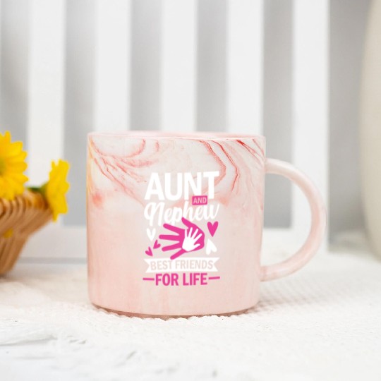 aunt and nephew best friends for life Marble Mugs