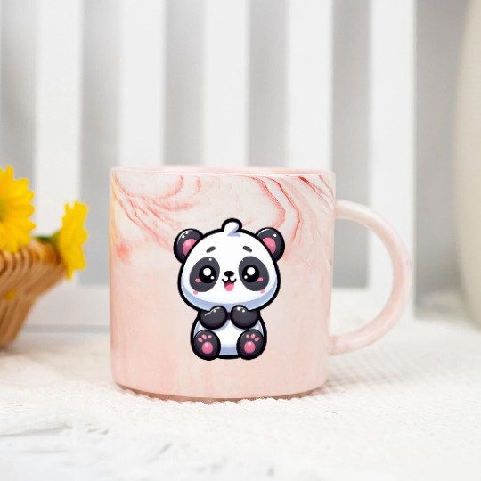 Cute Panda Marble Mugs