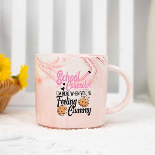 School Counselor Pun Cookie School Marble Mugs