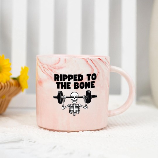 Ripped to the Bone Marble Mugs
