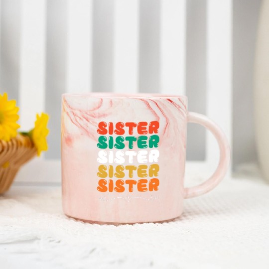 Sister Family Marble Mugs, Reunion Marble Mugs