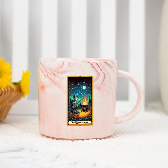 The Happy Camper Tarot Marble Mugs