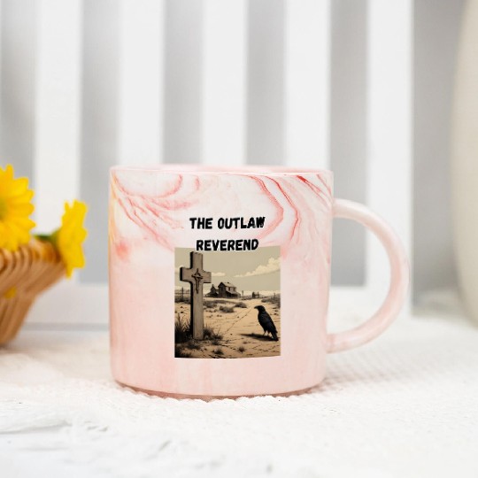 The Outlaw Reverend, Crow And Cross Marble Mugs