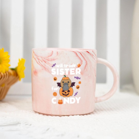 Platypus Halloween Trade Sister For Candy Marble Mugs