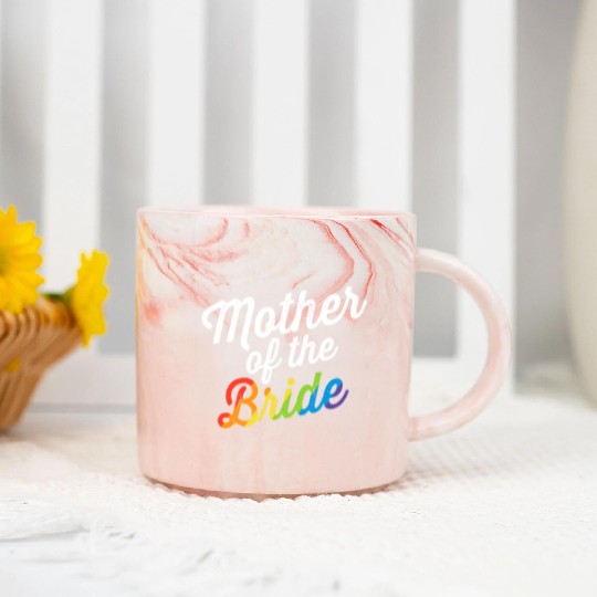 Mother Of The Bride Gay Lesbian Wedding LGBT Same Marble Mugs