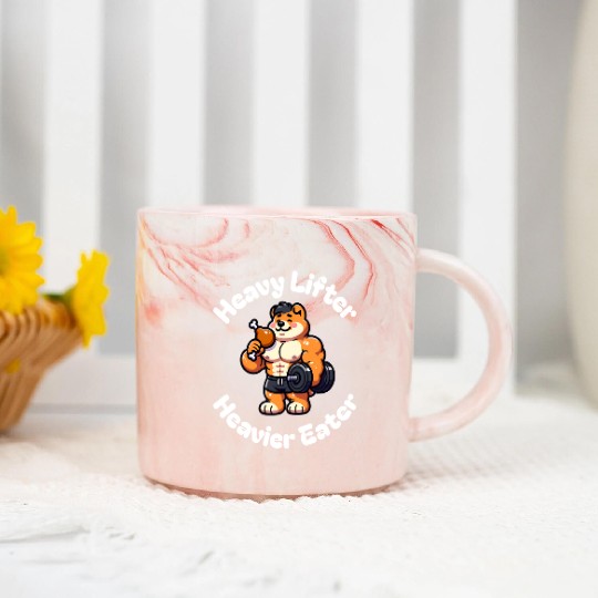 Chow Chow Dog Gym Food Cute Marble Mugs
