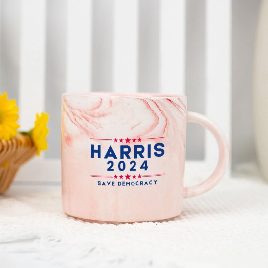 Harris For President 2024 Save democracy Marble Mugs