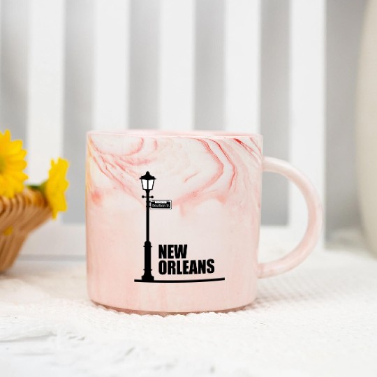 New Orleans - Bourbon Street Marble Mugs