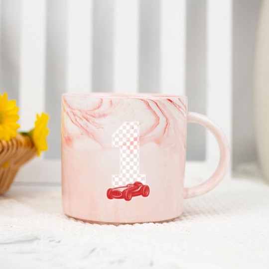 01 Year Old Pit Crew Boy Car Racing 1st Birthday Marble Mugs