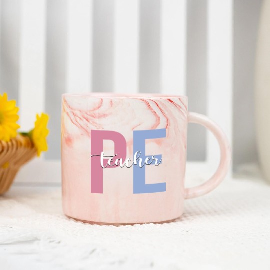 PE Teacher Physical Education Teacher Marble Mugs