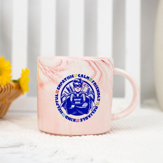 Support Squad - Empathic, Calm, Reliable Marble Mugs
