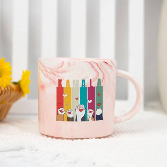 Kamala 2024 Cats For Kamala Harris Marble Mugs