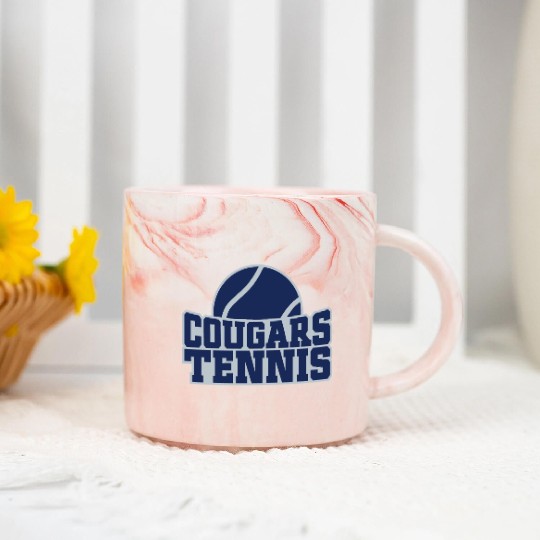 Cougars Tennis Design 1 Marble Mugs