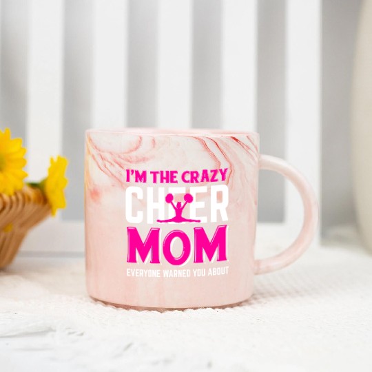 Crazy Cheer Mom Cheerleading Mommy Mother's Day Marble Mugs