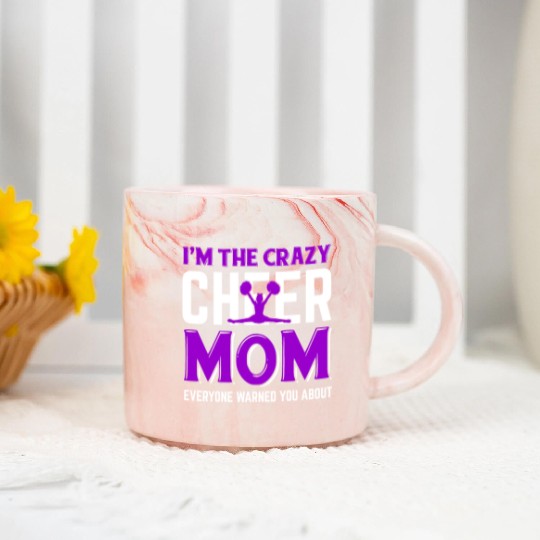 Crazy Cheer Mom Cheerleading Mommy Mother's Day Marble Mugs
