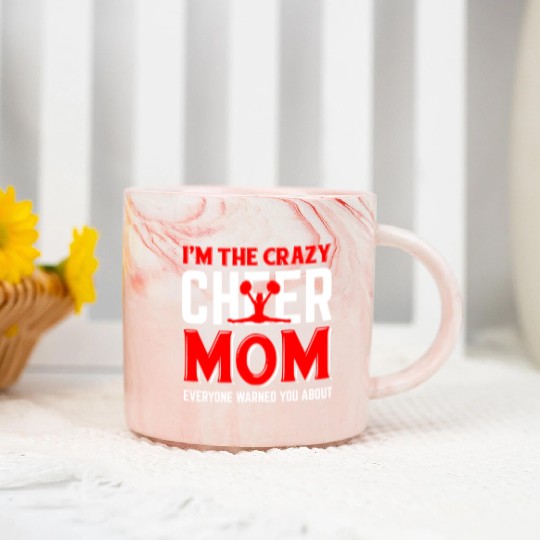Crazy Cheer Mom Cheerleading Mommy Mother's Day Marble Mugs
