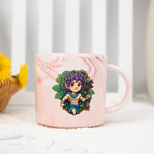 Cute Dionysus Greek Mythology God Marble Mugs