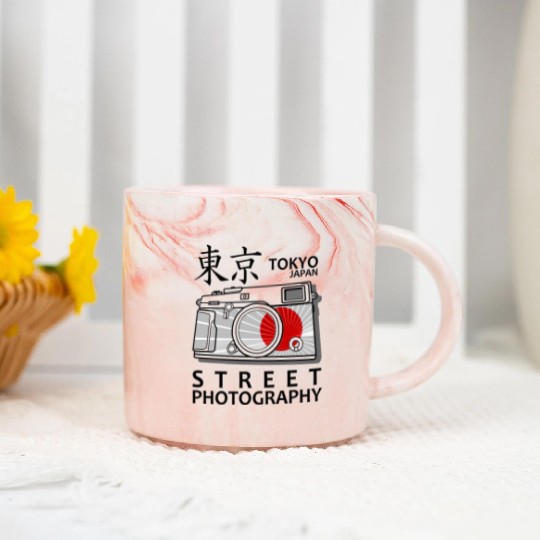 Tokyo Street hotography Marble Mugs