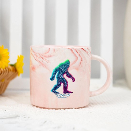 Sasquatch topo lines Marble Mugs