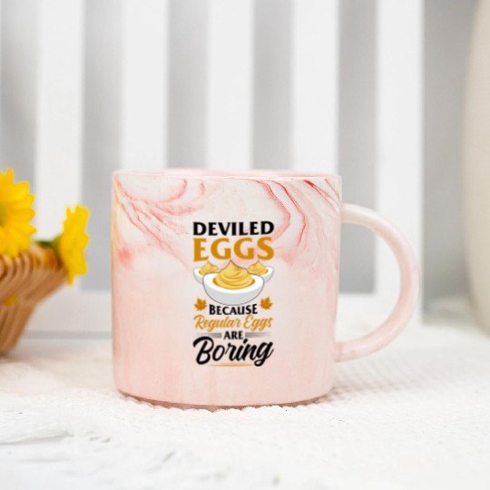 Funny Deviled Eggs Designs For Deviled Egg Lover Marble Mugs