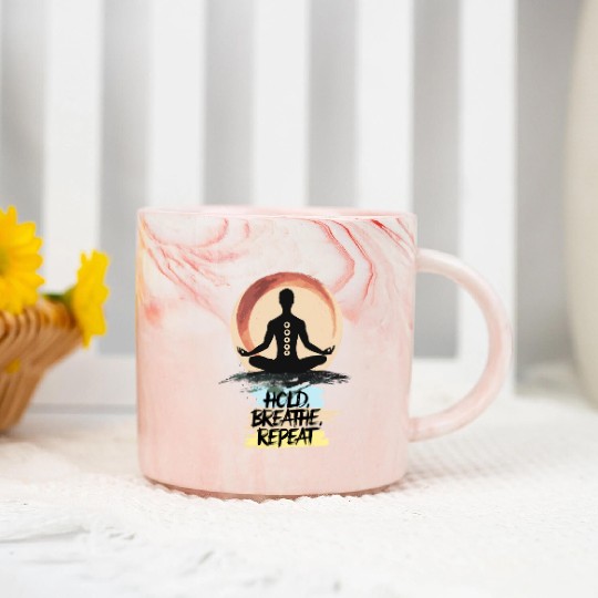 Yin Yoga Lotus Pose Marble Mugs
