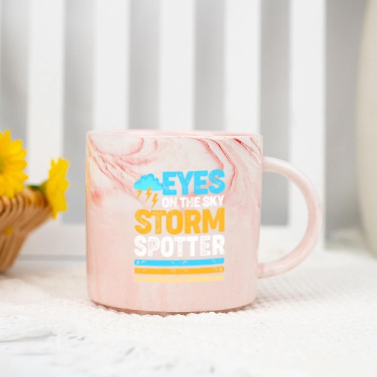 Retro Meteorologist Eyes On The Sky Strom Spotter Marble Mugs