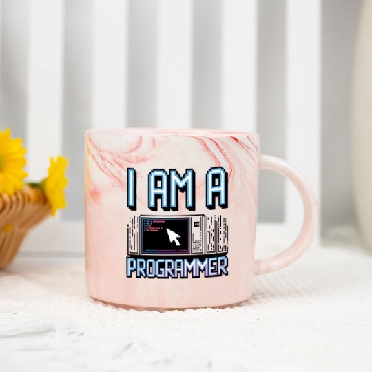 I'm a programmer Marble Mugs