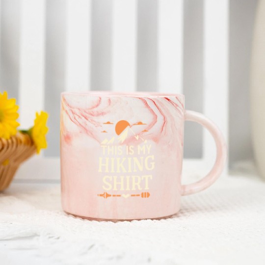 This Is My Hiking Marble Mugs Wanderlust Retro
