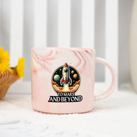 To Mars and Beyond Marble Mugs