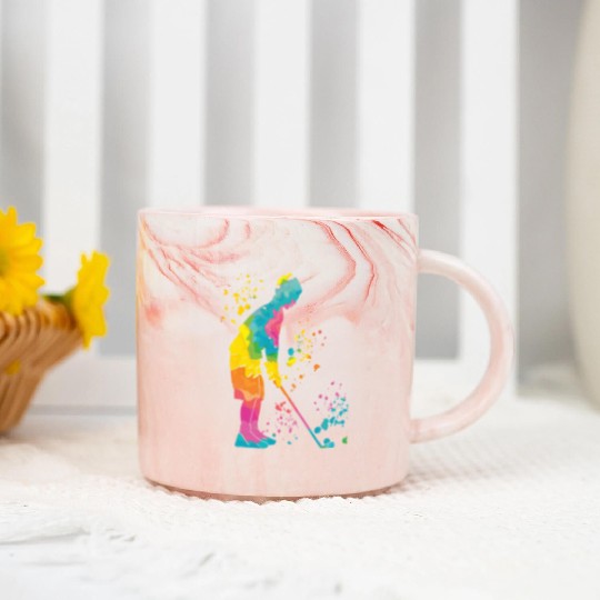 Golfer Colorsplash Kids Miniature Golf Marble Mugs