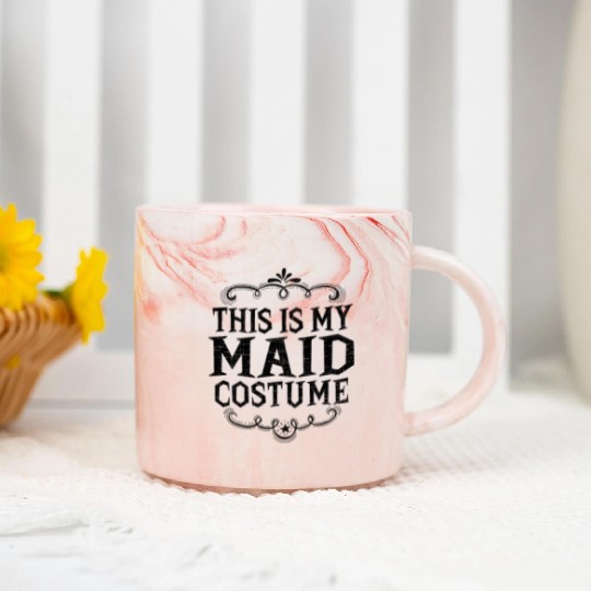 This Is My Maid Funny Lazy Halloween Costume Marble Mugs