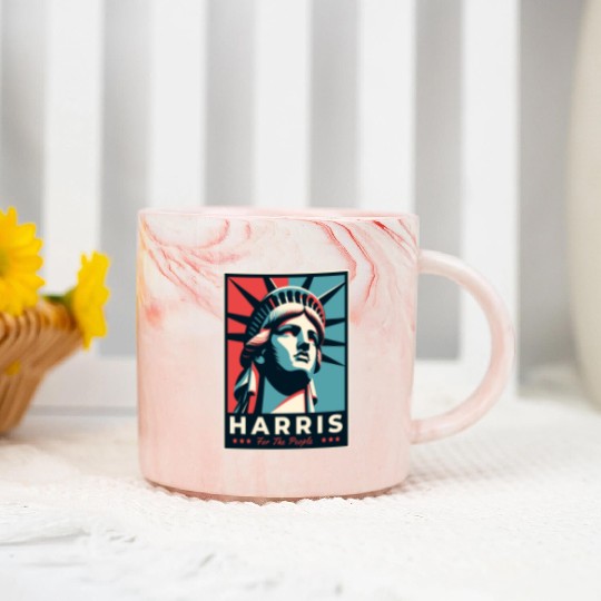 Harris 2024 statue of liberty Kamala Harris Marble Mugs